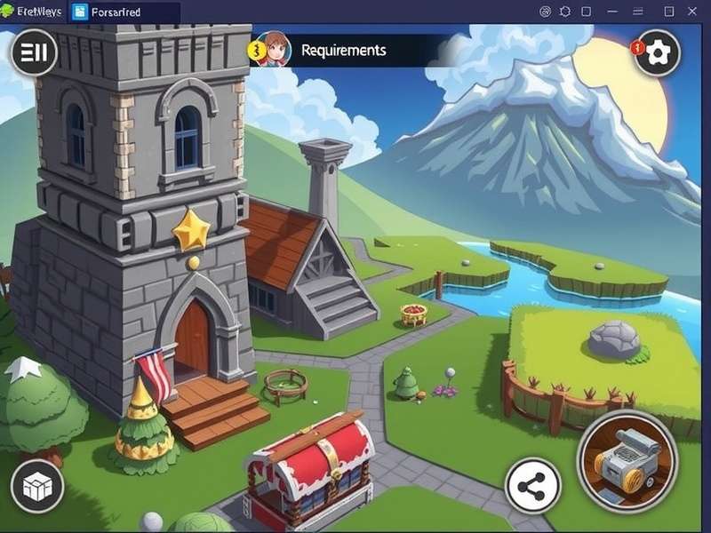 Tower of Fantasy gameplay on a mobile device showing vibrant open-world graphics