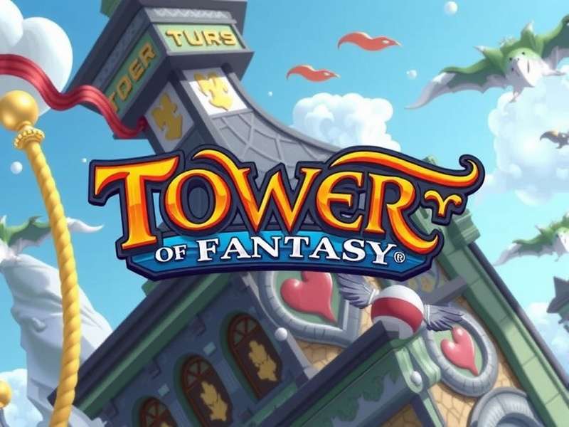 Tower of Fantasy gameplay landscape showing futuristic city and characters