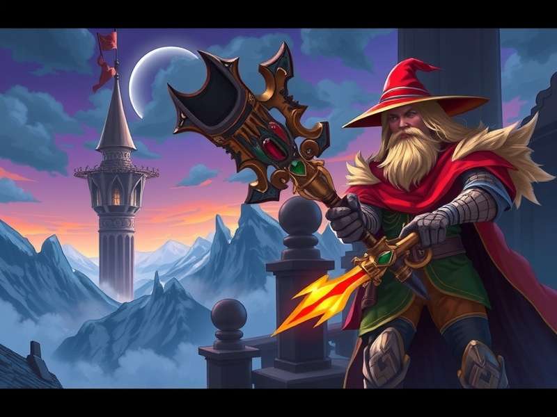 Sci-fi landscape of Aida with floating structures and radiant energy