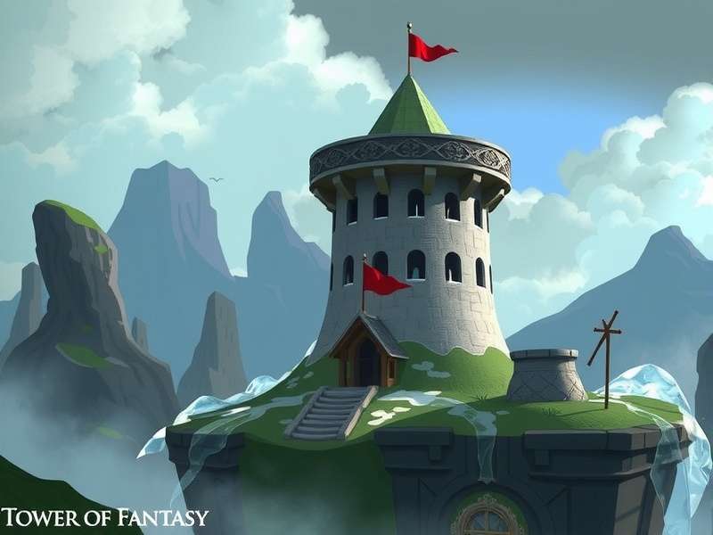 Tower of Fantasy 2024 combat gameplay showing character using flame weapon against robotic boss