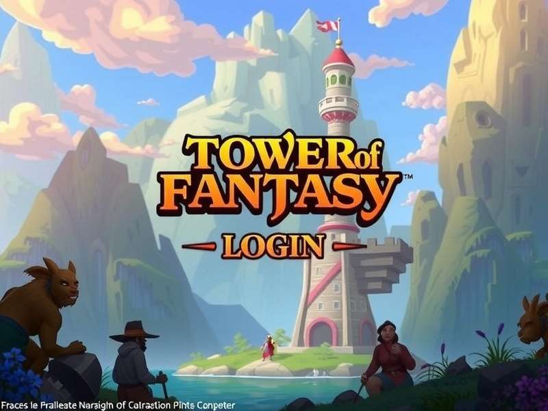 Futuristic digital login interface with glowing elements representing Tower of Fantasy OST login