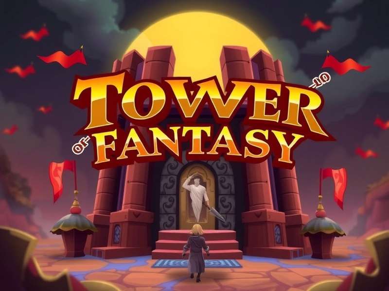 Tower of Fantasy PS5 login screen showing character select and server status